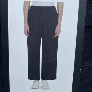 DKNY Women's Size 10 Wide Leg Pants Black Rayon Blend e0931